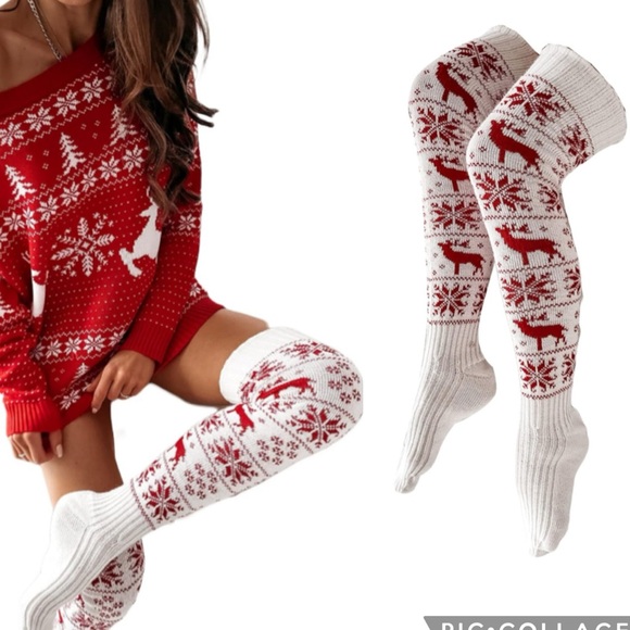 Accessories - New! XIAXAIXU Women Cable Knit Extra Long Over Knee Thigh Socks & Leg Warmers